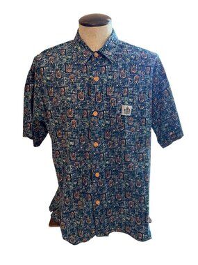 Duke Kahanamoku Vintage Hawaiian ShirtMedium Large Tiki Tribal